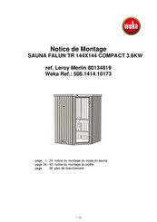 Weka FALUN TR 144X144 COMPACT 3.6KW Notice De Montage