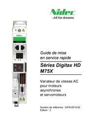 Nidec Digitax HD M75X Serie Guide De Mise En Service Rapide