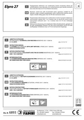 Meccanica Fadini Elpro 27 Notice D'instructions