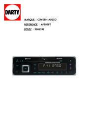 Oxygen audio O2 MP305BT Mode D'emploi