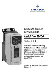 Emerson Unidrive M400 Guide De Mise En Service Rapide