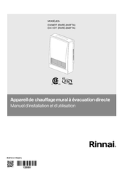 Rinnai EX08DT Manuel D'installation Et D'utilisation