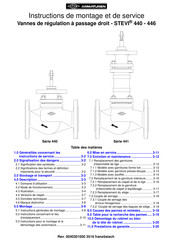 ARI ARMATUREN STEVI 445 Instructions De Montage Et De Service