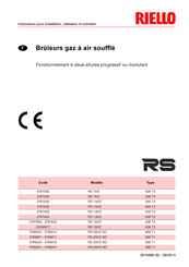 Riello RS 190/E Instructions Pour Installation, Utilisation Et Entretien