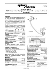 Spirax Sarco MVT10 Mode D'emploi