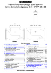 ARI ARMATUREN STEVI 426 Serie Instructions De Montage Et De Service