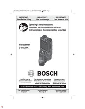 Bosch D-tect200C Consignes De Fonctionnement/Sécurité