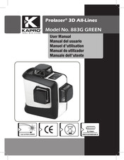 Kapro Prolaser 3D All-Lines 883G GREEN Manuel D'utilisation