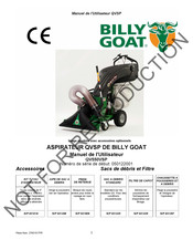 Billy Goat QV550VSP Manuel De L'utilisateur
