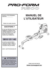 Pro-Form R500 Manuel De L'utilisateur
