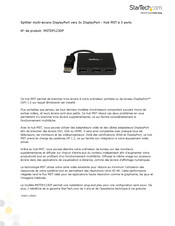 Startech MSTDP123DP Guide Rapide