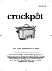 crockpot CSC024X Notice D'utilisation