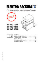 Elektra Beckum MIG MAG 302 EP Instructions D'utilisation