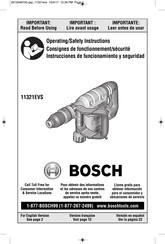 Bosch 11321EVS Consignes De Fonctionnement/Sécurité