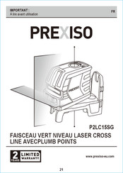 Prexiso P2LC15SG Instructions