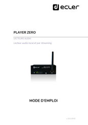 Ecler PLAYER ZERO Mode D'emploi