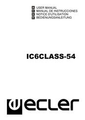 Ecler IC6CLASS-54 Notice D'utilisation