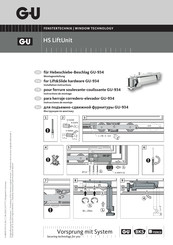 G-U HS LiftUnit GU-934 Instructions De Montage