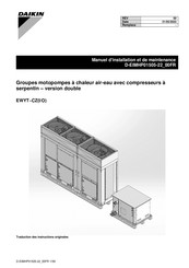 Daikin EWYT CZ Manuel D'installation Et De Maintenance