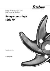 Fristam Pumpen FP Serie Notice D'utilisation Originale