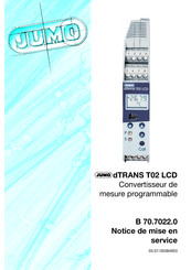 JUMO dTRANS T02 LCD Notice De Mise En Service