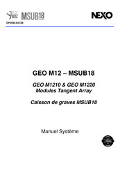 Nexo GEOM1220 Manuel Système