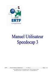 ERTF Speedocap 3 Manuel Utilisateur