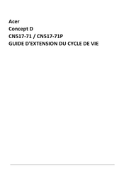 Acer Concept D CN517-71P Guide D'extension Du Cycle De Vie