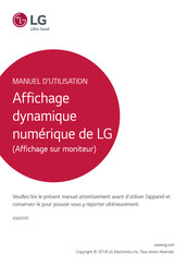 LG 65EE5PC Manuel D'utilisation