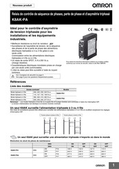 Omron K8AK-PA1 Mode D'emploi