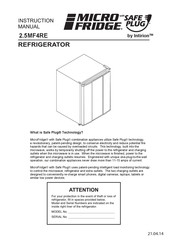 INTIRION Micro fridge 2.5MF4RE Mode D'emploi