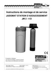 Judo Judomat JM 2 D Instructions De Montage Et De Service