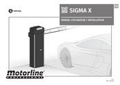 Motorline professional SIGMA X Manuel Utilisateur/Installateur