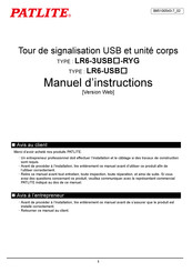 PATLITE LR6-3USB-W Manuel D'instructions
