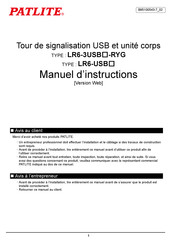 PATLITE LR6-3USBW-RYG Manuel D'instructions