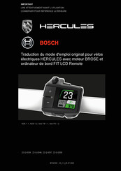 Bosch HERCULES Traduction Du Mode D'emploi Original