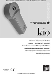 Nice kio Instructions Et Recommandations Pour L'installation