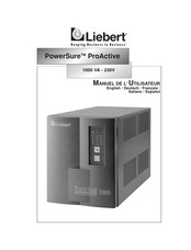 Liebert PowerSure ProActive 1000 Manuel De L'utilisateur