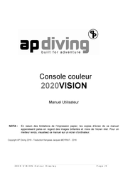 AP Diving 2020VISION Manuel Utilisateur