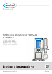 vacuubrand CHIMIE Série Notice D'instructions