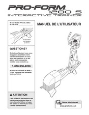 Pro-Form INTERACTIVE TRAINER 1280 S Manuel De L'utilisateur