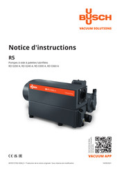 BUSCH R5 RD 0360 A Notice D'instructions