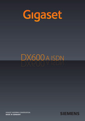 Siemens Gigaset DX600 A ISDN Mode D'emploi