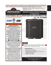 Napoleon NT13 Serie Instructions D'installation Et D'opération
