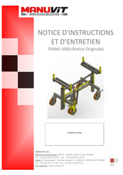 MANUVIT TRANS 1000 Notice D'instructions