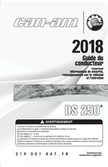 BRP can-am DS 250 2018 Guide Du Conducteur