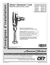 American Standard 6063.013 Consignes D'installation
