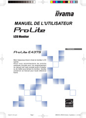 Iiyama ProLite E437S Manuel De L'utilisateur