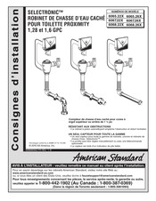 American Standard SELECTRONIC 6068.26 Consignes D'installation