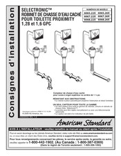 American Standard SELECTRONIC 6065.22 Série Consignes D'installation